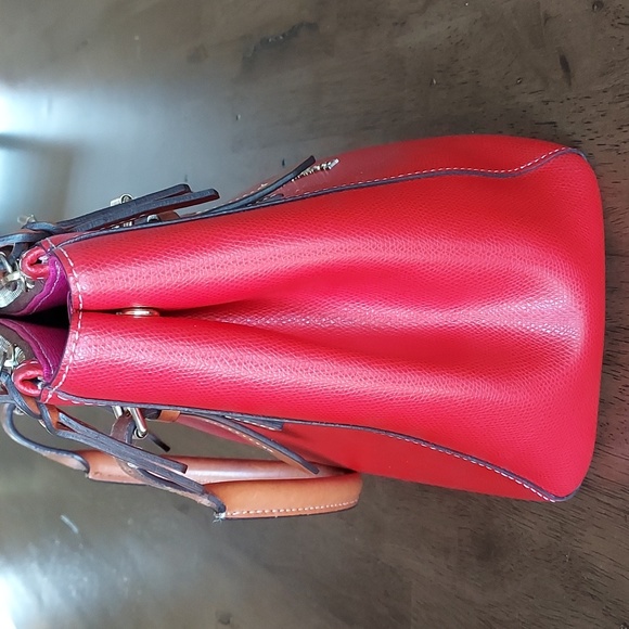 Dooney & Bourke Red Leather Satchel,  EUC - Picture 9 of 14